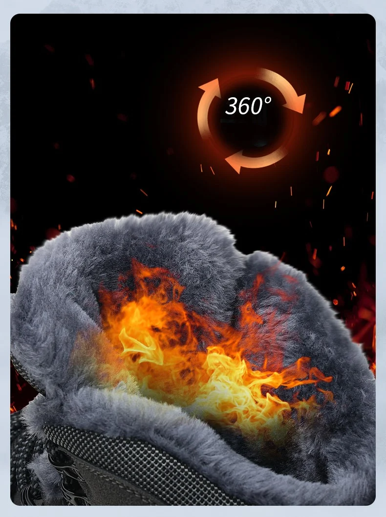 ⏰ 70% OFF Limited Time – Men's Warm Orthopedic Hiking Work Boots – Non-Slip All-Terrain Grip, Impact & Puncture Resistant, Wide Toe Arch Ankle Support, For Multiple Occasions