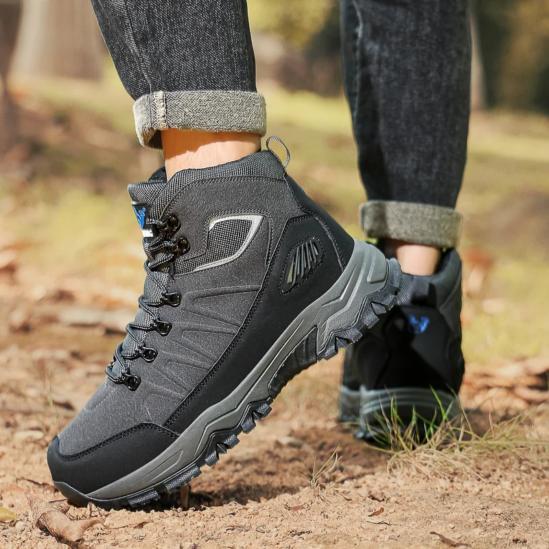 ⏰ 70% OFF Limited Time – Men's Warm Orthopedic Hiking Work Boots – Non-Slip All-Terrain Grip, Impact & Puncture Resistant, Wide Toe Arch Ankle Support, For Multiple Occasions